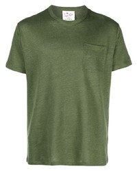 T-shirt girocollo verde oliva di MC2 Saint Barth