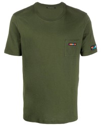T-shirt girocollo verde oliva di Mr & Mrs Italy