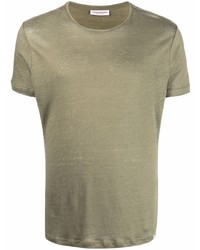 T-shirt girocollo verde oliva di Orlebar Brown