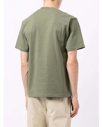 T-shirt girocollo verde oliva di Danton