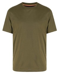T-shirt girocollo verde oliva di Paul Smith