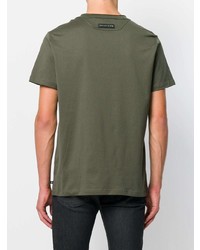 T-shirt girocollo verde oliva di Philipp Plein