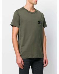 T-shirt girocollo verde oliva di Philipp Plein