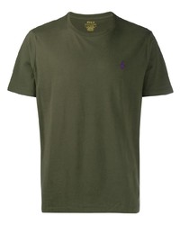 T-shirt girocollo verde oliva di Polo Ralph Lauren