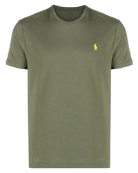 T-shirt girocollo verde oliva di Polo Ralph Lauren
