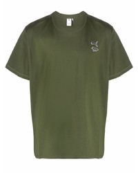 T-shirt girocollo verde oliva di Puma