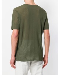 T-shirt girocollo verde oliva di Nuur