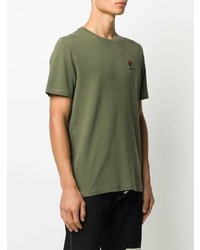 T-shirt girocollo verde oliva di Raeburn