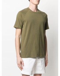 T-shirt girocollo verde oliva di Aspesi