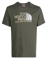 T-shirt girocollo verde oliva di The North Face