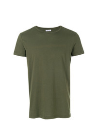 T-shirt girocollo verde oliva di Tomas Maier