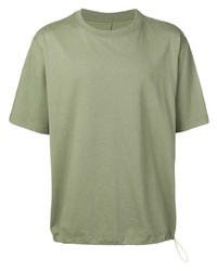 T-shirt girocollo verde oliva di Unravel Project