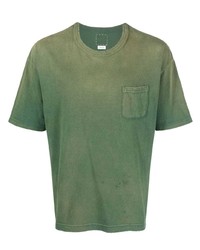 T-shirt girocollo verde oliva di VISVIM