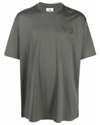 T-shirt girocollo verde oliva di Y-3