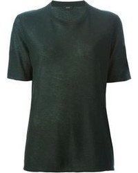T-shirt girocollo verde scuro