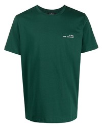 T-shirt girocollo verde scuro di A.P.C.