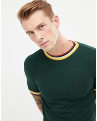 T-shirt girocollo verde scuro di ASOS DESIGN