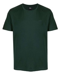 T-shirt girocollo verde scuro di BOSS