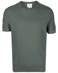 T-shirt girocollo verde scuro di Brioni