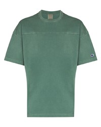 T-shirt girocollo verde scuro di Champion