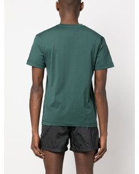 T-shirt girocollo verde scuro di Stone Island