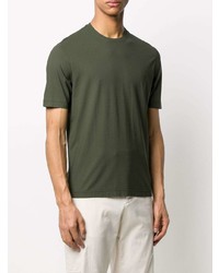 T-shirt girocollo verde scuro di Lardini