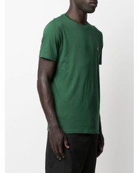 T-shirt girocollo verde scuro di Lacoste