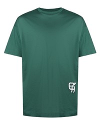 T-shirt girocollo verde scuro di Emporio Armani