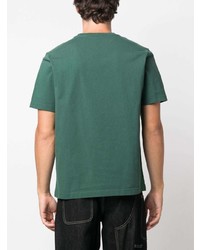 T-shirt girocollo verde scuro di MAISON KITSUNÉ