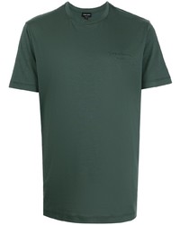 T-shirt girocollo verde scuro di Giorgio Armani