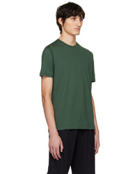 T-shirt girocollo verde scuro di Sunspel
