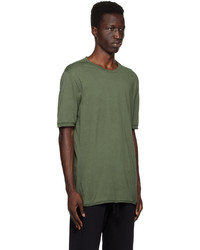 T-shirt girocollo verde scuro di Thom Krom