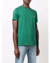 T-shirt girocollo verde scuro di Karl Lagerfeld