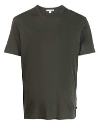 T-shirt girocollo verde scuro di James Perse