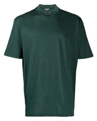 T-shirt girocollo verde scuro di Lanvin