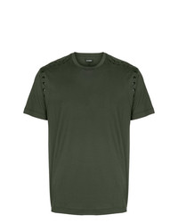T-shirt girocollo verde scuro di Les Hommes