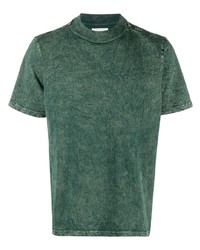 T-shirt girocollo verde scuro di Les Tien