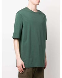 T-shirt girocollo verde scuro di Balmain