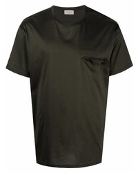 T-shirt girocollo verde scuro di Low Brand