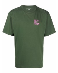T-shirt girocollo verde scuro di PACCBET