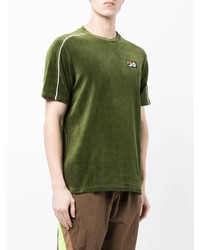 T-shirt girocollo verde scuro di Fila