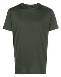 T-shirt girocollo verde scuro di Roberto Collina