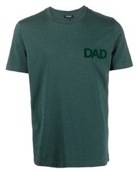 T-shirt girocollo verde scuro di Ron Dorff
