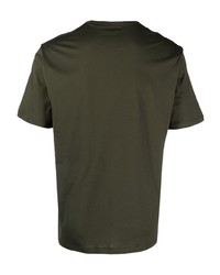 T-shirt girocollo verde scuro di Theory