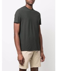 T-shirt girocollo verde scuro di Zanone