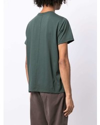 T-shirt girocollo verde scuro di Rick Owens