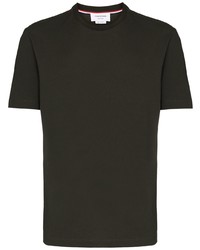 T-shirt girocollo verde scuro di Thom Browne
