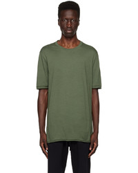 T-shirt girocollo verde scuro di Thom Krom