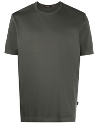 T-shirt girocollo verde scuro di Windsor