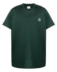 T-shirt girocollo verde scuro di Wooyoungmi